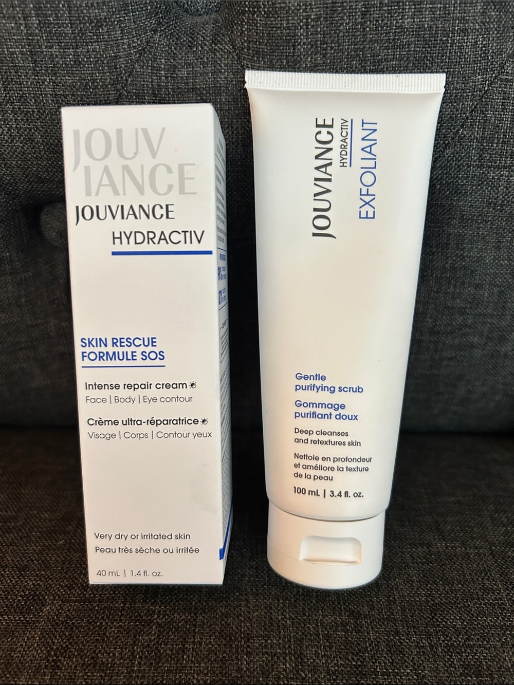 NEW 🆕 Jouviance Hydractiv Gentle Purifying Scrub & Intense Repair Cream sealed